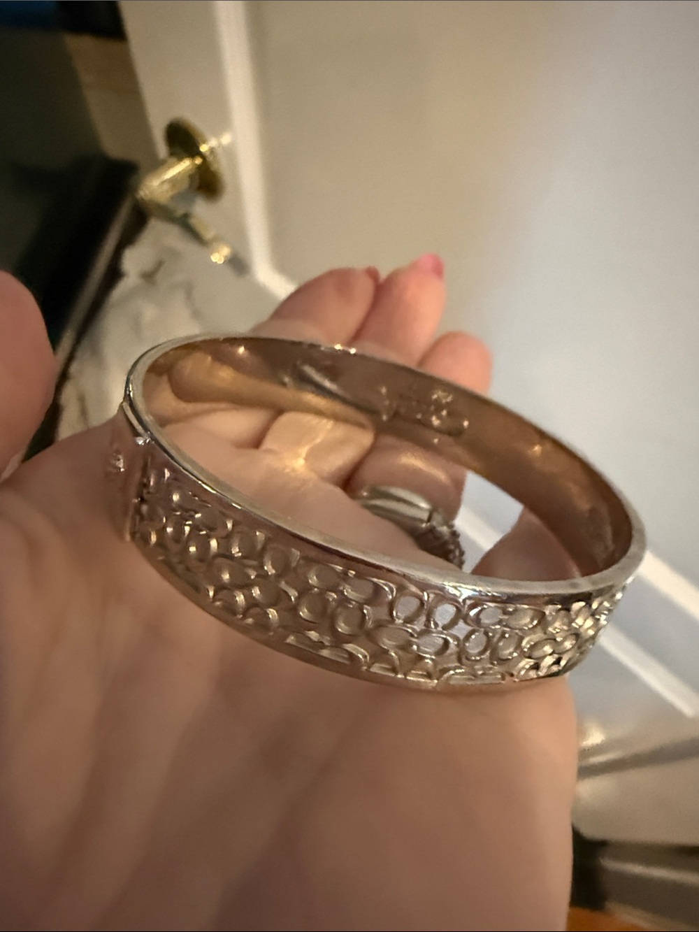 Coach silver Tone Signature C Bracelet - Coach NWOTperfect condition never worn